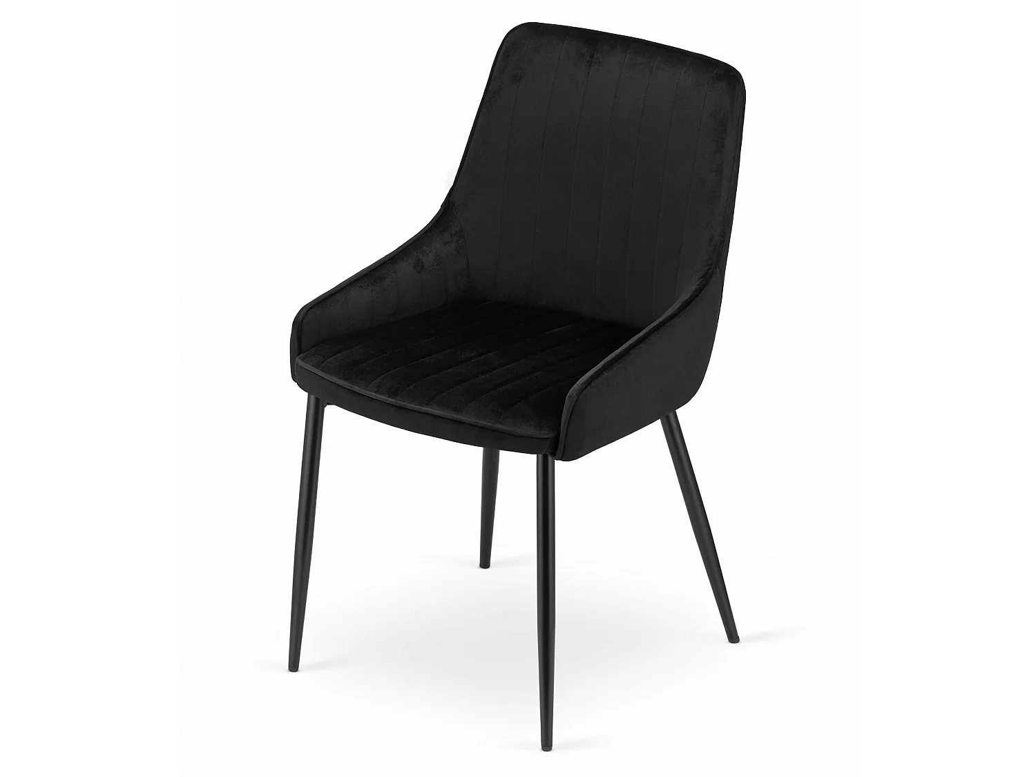 Eetkamerstoel MONZA fluweel zwart 82,5 cm