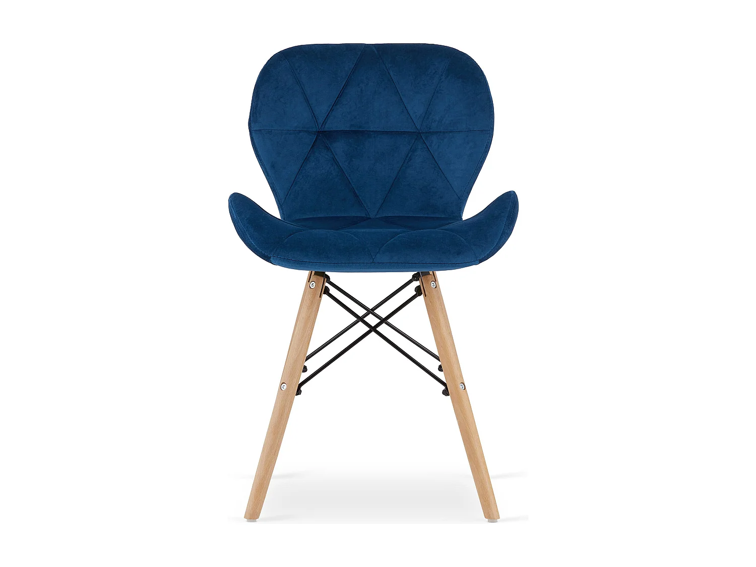 Chaise LAGO en velours - bleu marine x 1