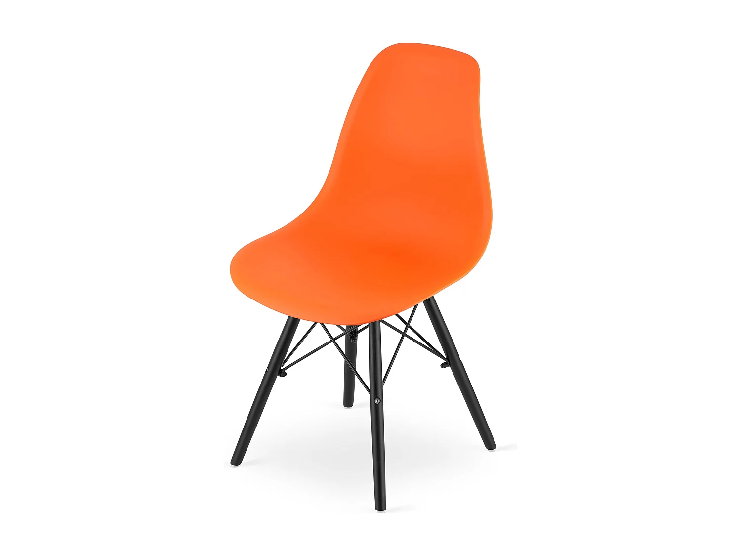 Chaise OSAKA orange / pieds noirs x 1