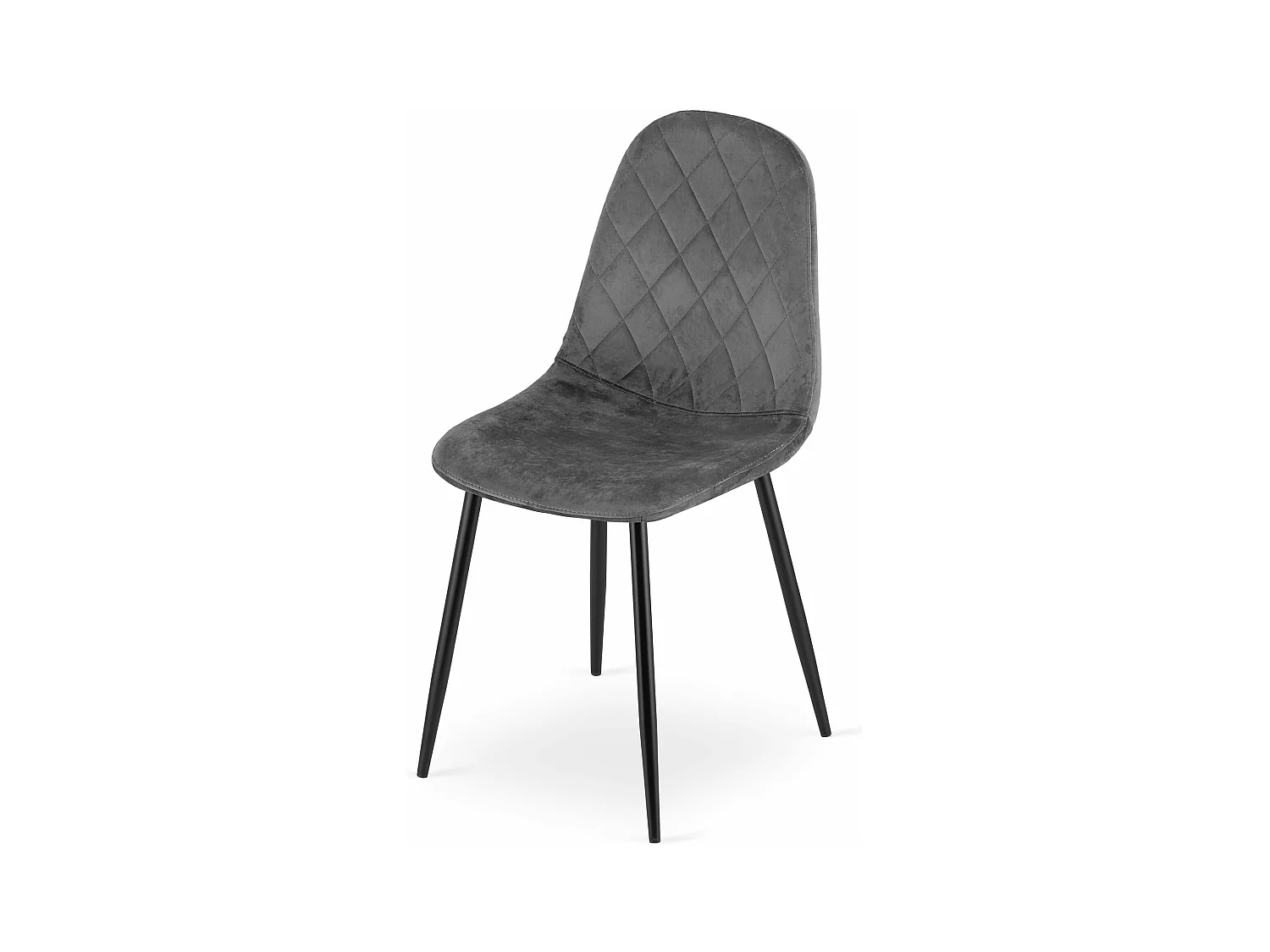 Chaise ASTI - Velours gris foncé x 1