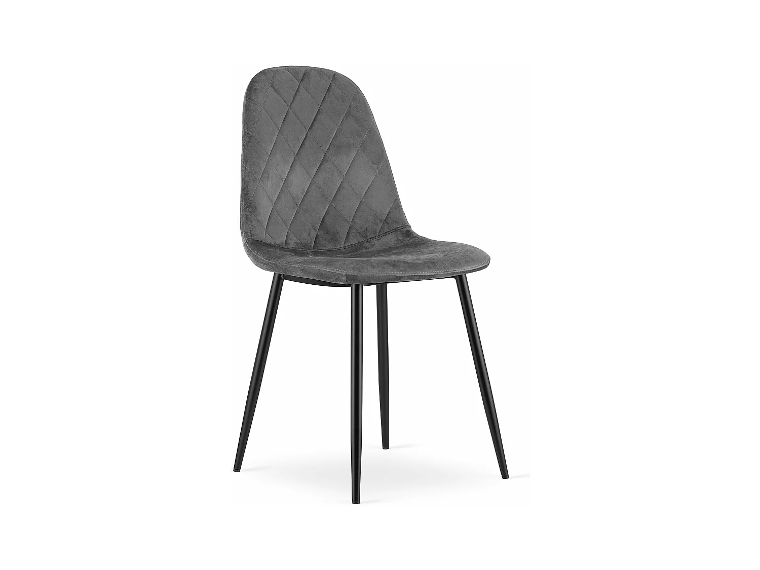 Chaise ASTI - Velours gris foncé x 1