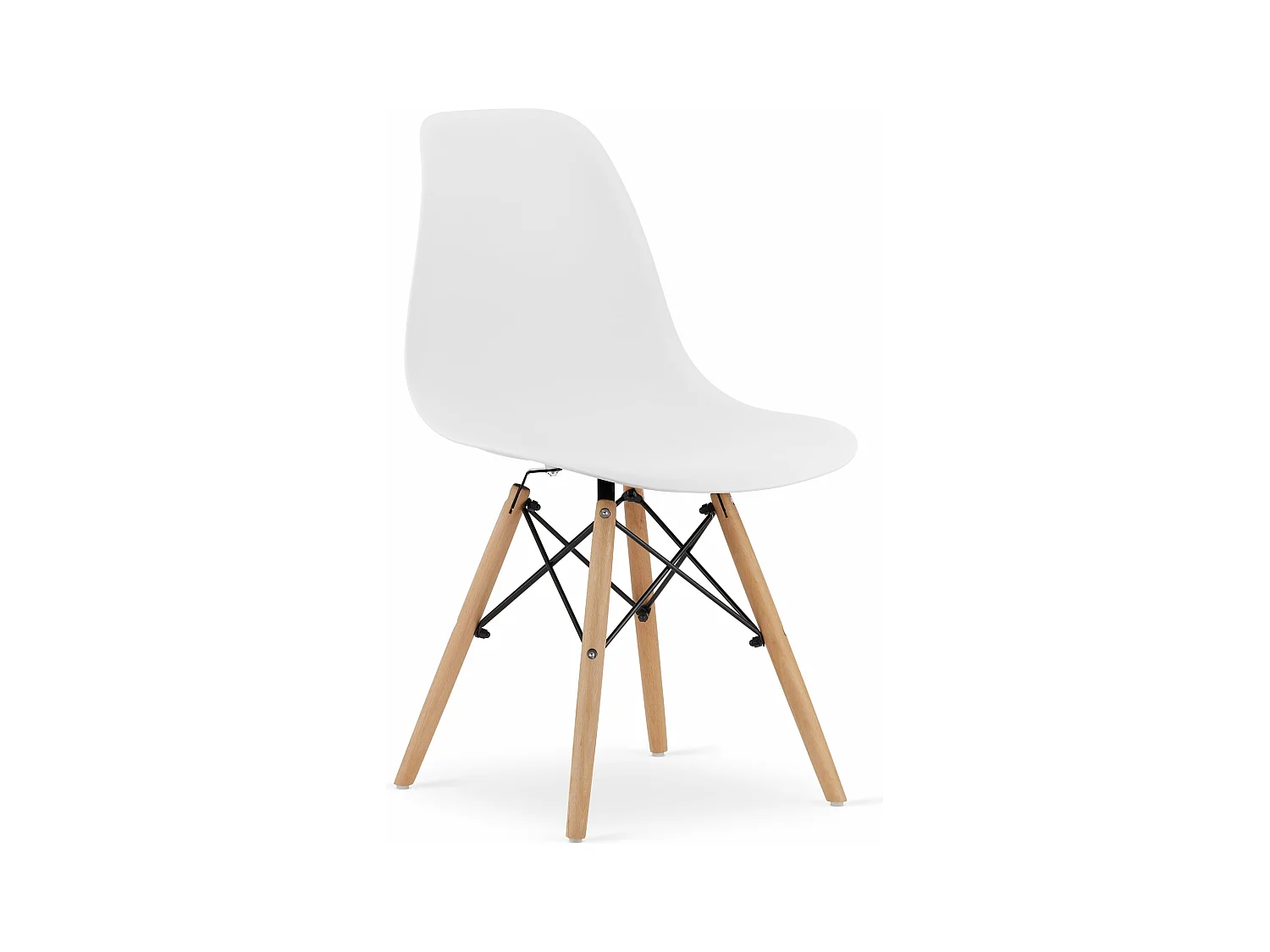 Chaise OSAKA blanche / pieds naturels x 1