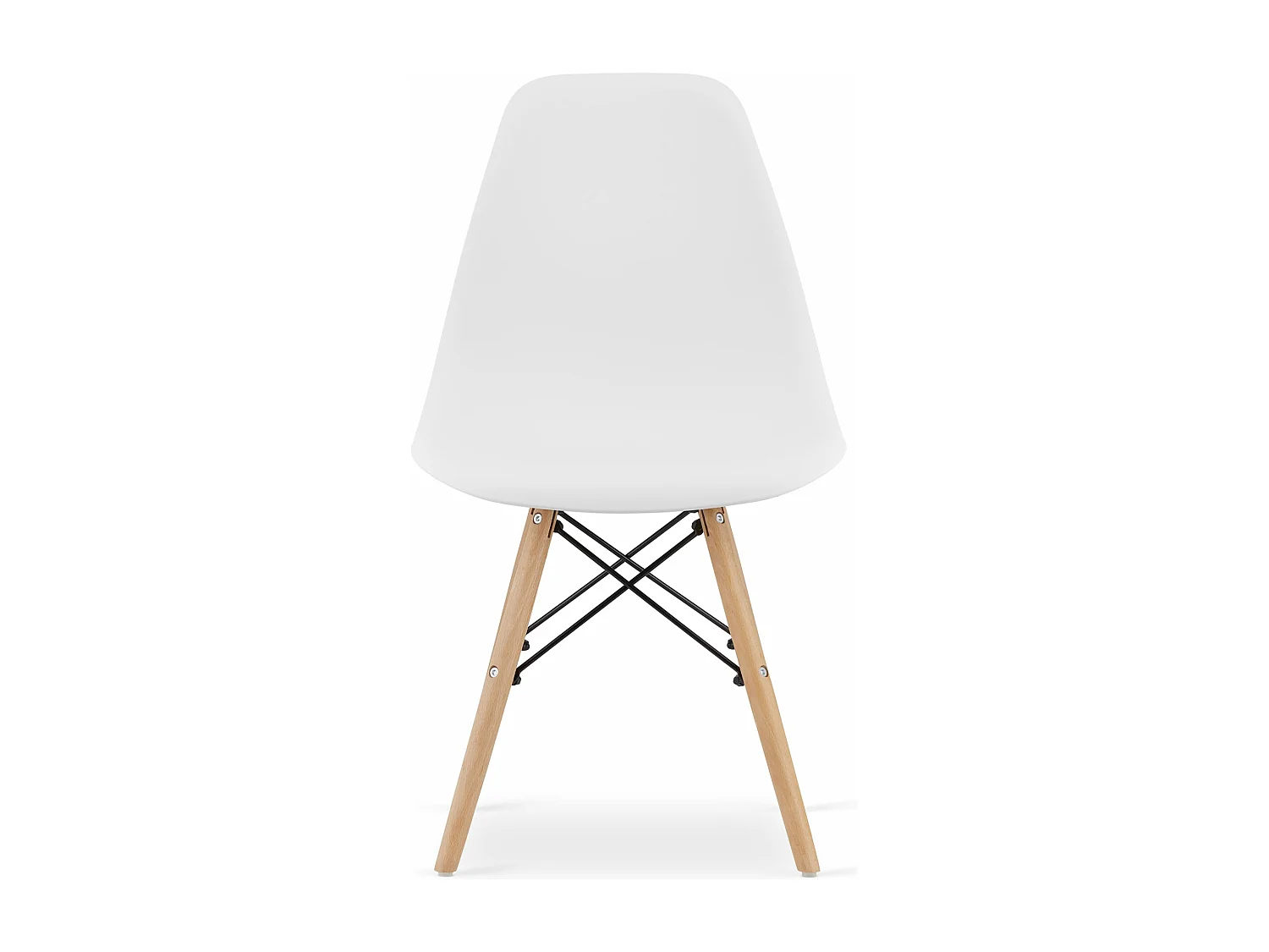 Chaise OSAKA blanche / pieds naturels x 1