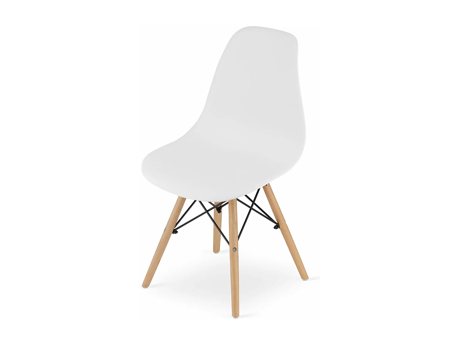 Chaise OSAKA blanche / pieds naturels x 1