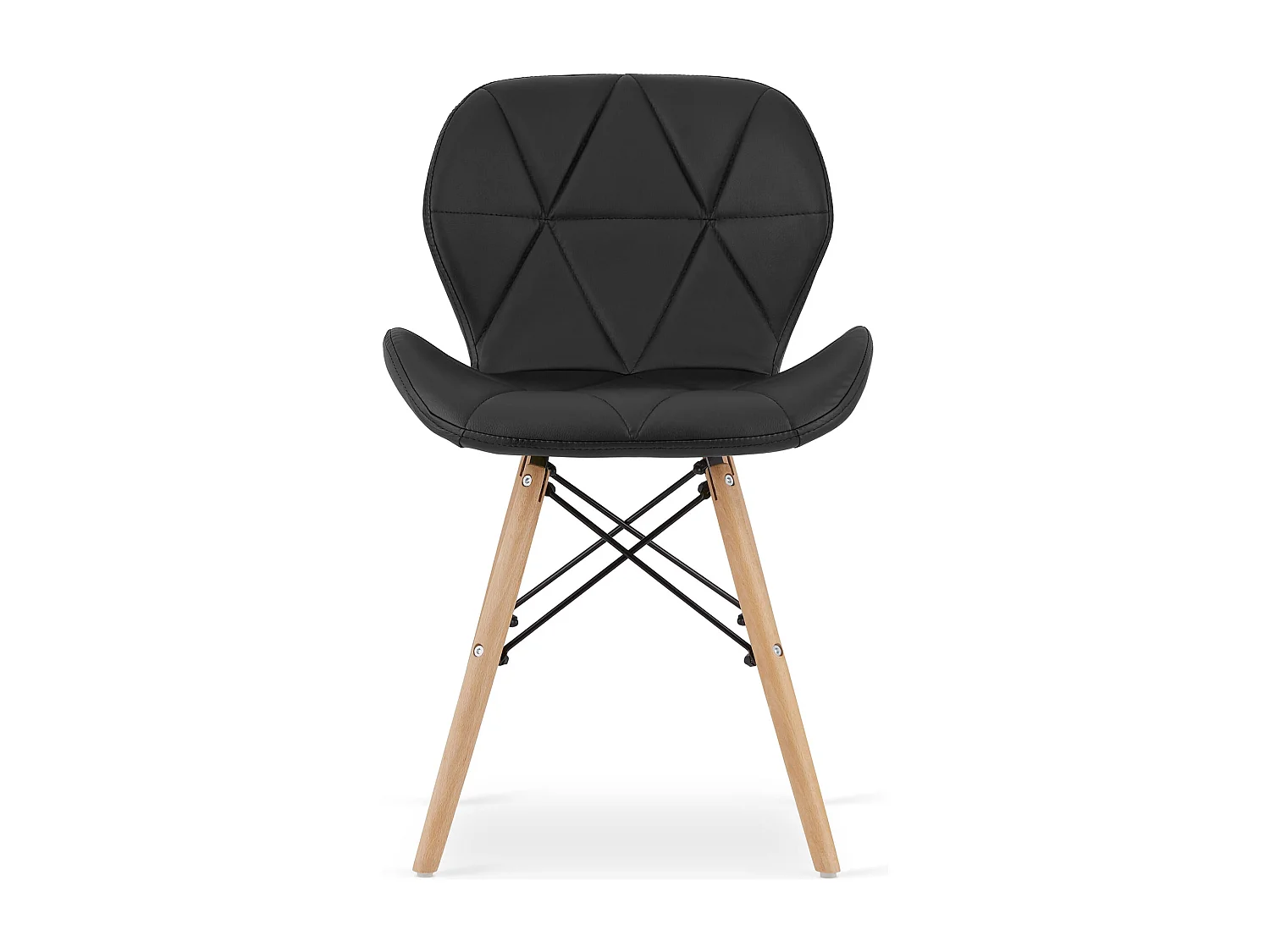 Chaise en éco-cuir LAGO - noir x 1