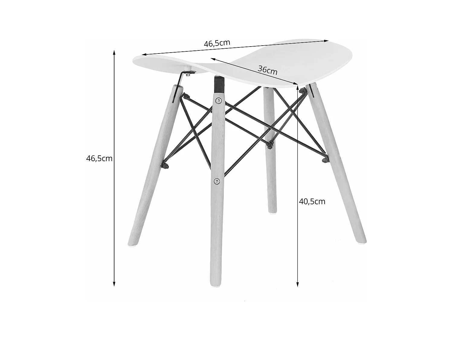 Tabouret CORFU - noir x 1