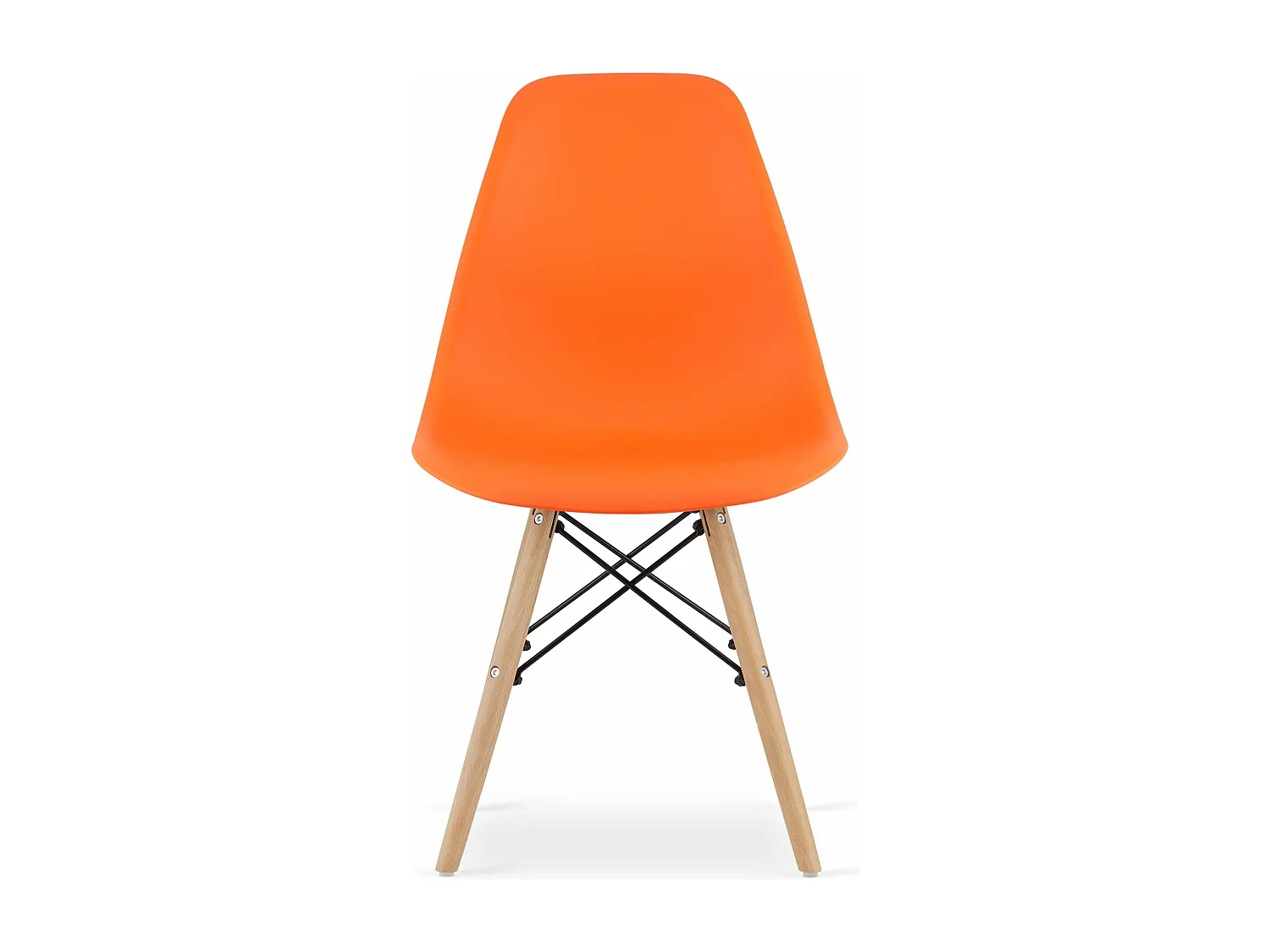 Chaise OSAKA orange / pieds naturels x 1
