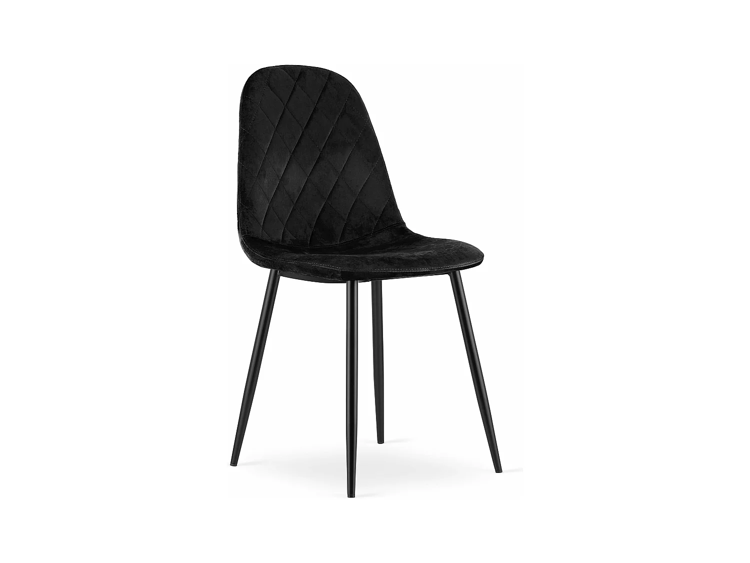 Chaise ASTI - Velours noir x 1