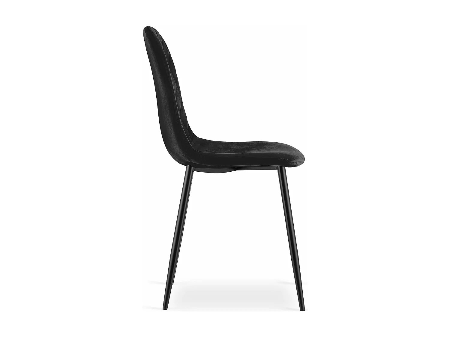 Chaise ASTI - Velours noir x 1