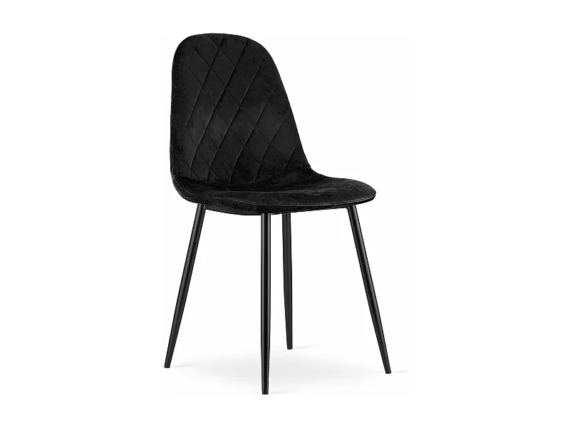 Chaise ASTI - Velours noir x 1