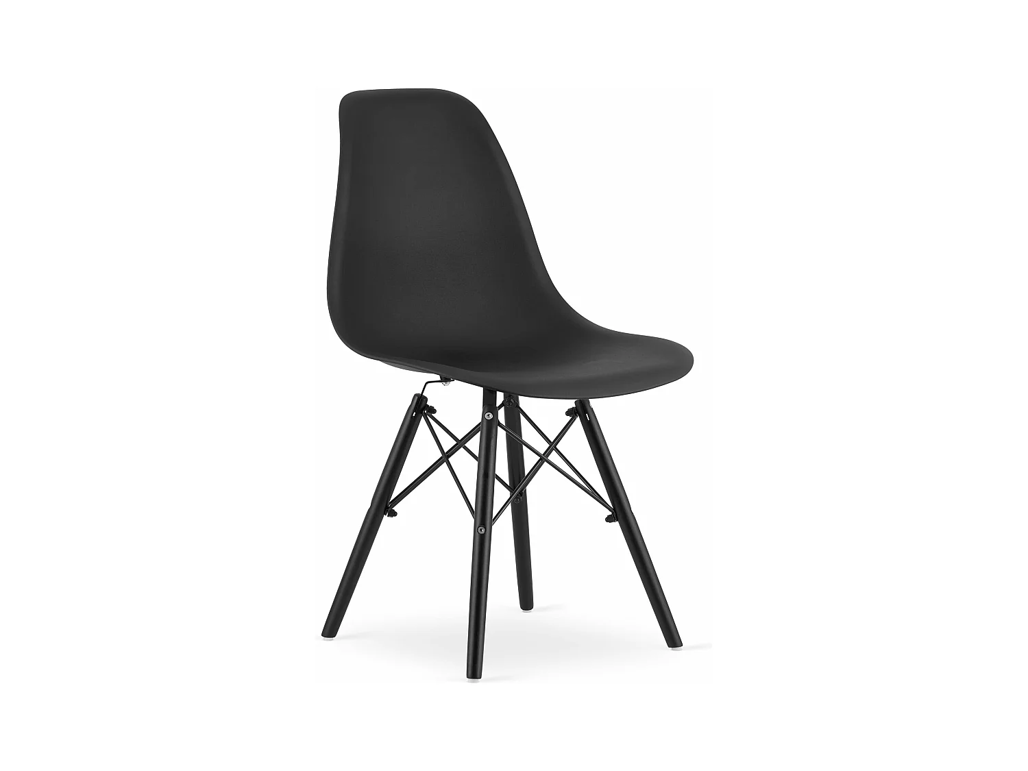 Chaise OSAKA noire / pieds noirs x 1