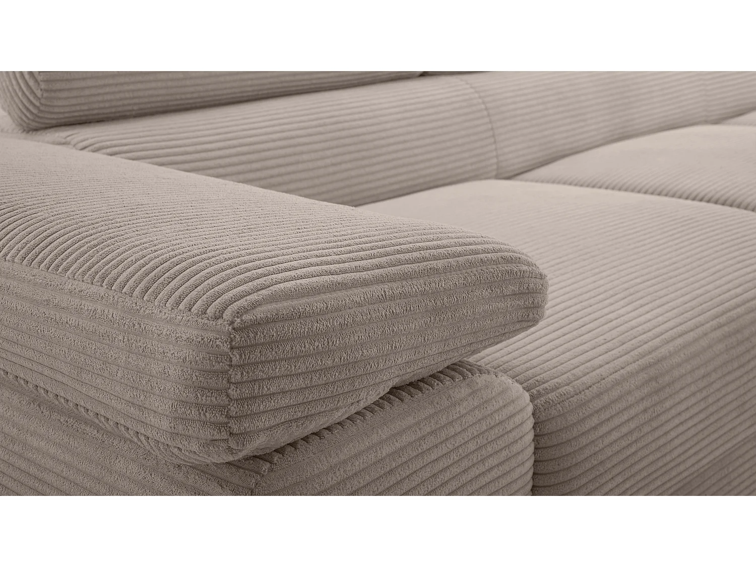 AX LIVING Canapé en U avec fonction lit – Arborio U 352 cm beige