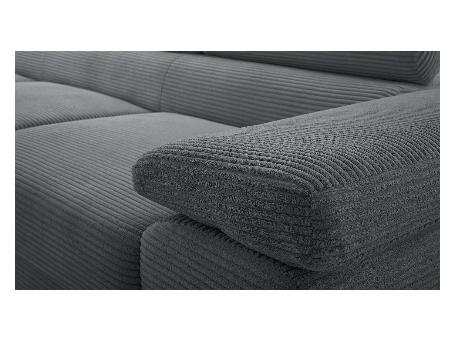 AX LIVING Arborio donkergrijze hoekbank – 280 cm met slaapfunctie L