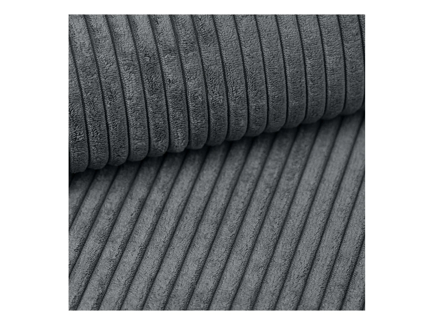 AX LIVING Arborio donkergrijze hoekbank – 352 cm met slaapfunctie