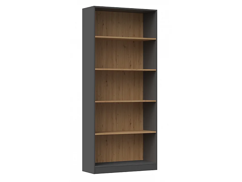 Regał Onyx R80| Antracyt/Artisan | 80x30x182 cm | Regał na Książki