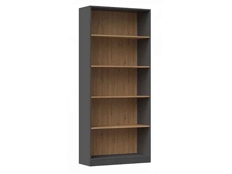 Regał Onyx R80| Antracyt/Artisan | 80x30x182 cm | Regał na Książki