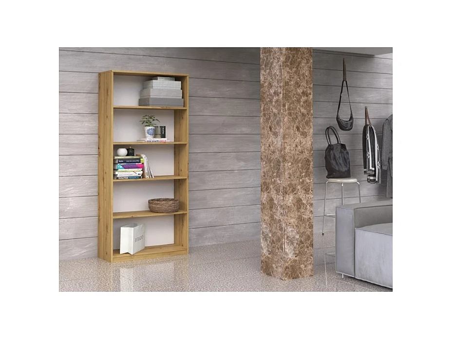 Regał Onyx R80 | Dąb Artisan | 30x80x182 cm | Regał na Książki