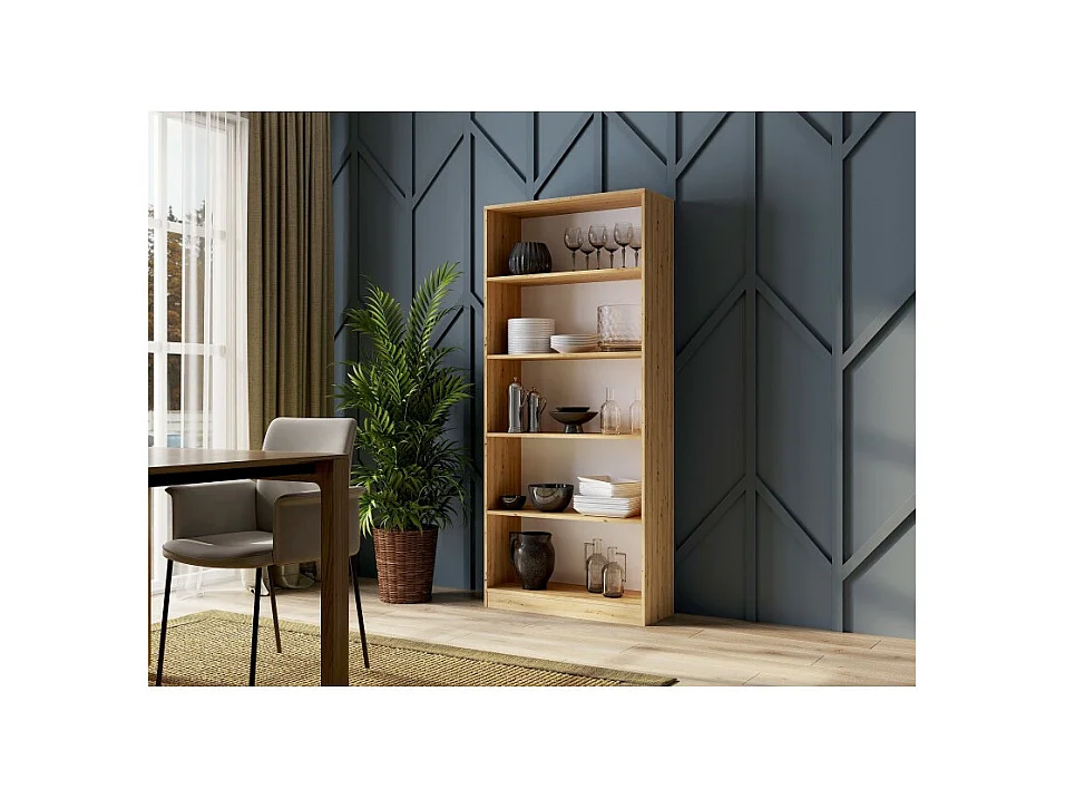 Regał Onyx R80 | Dąb Artisan | 30x80x182 cm | Regał na Książki