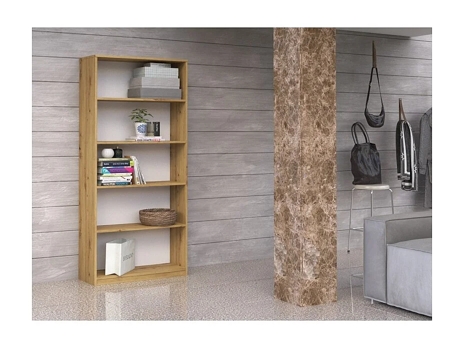 Regał Onyx R80 | Dąb Artisan | 30x80x182 cm | Regał na Książki