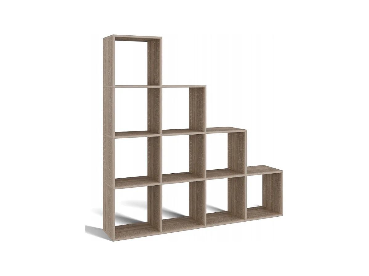 Regał Step 4X4 RS-40 | Dąb Sonoma | 153x30x153 cm | Regal Komorowy