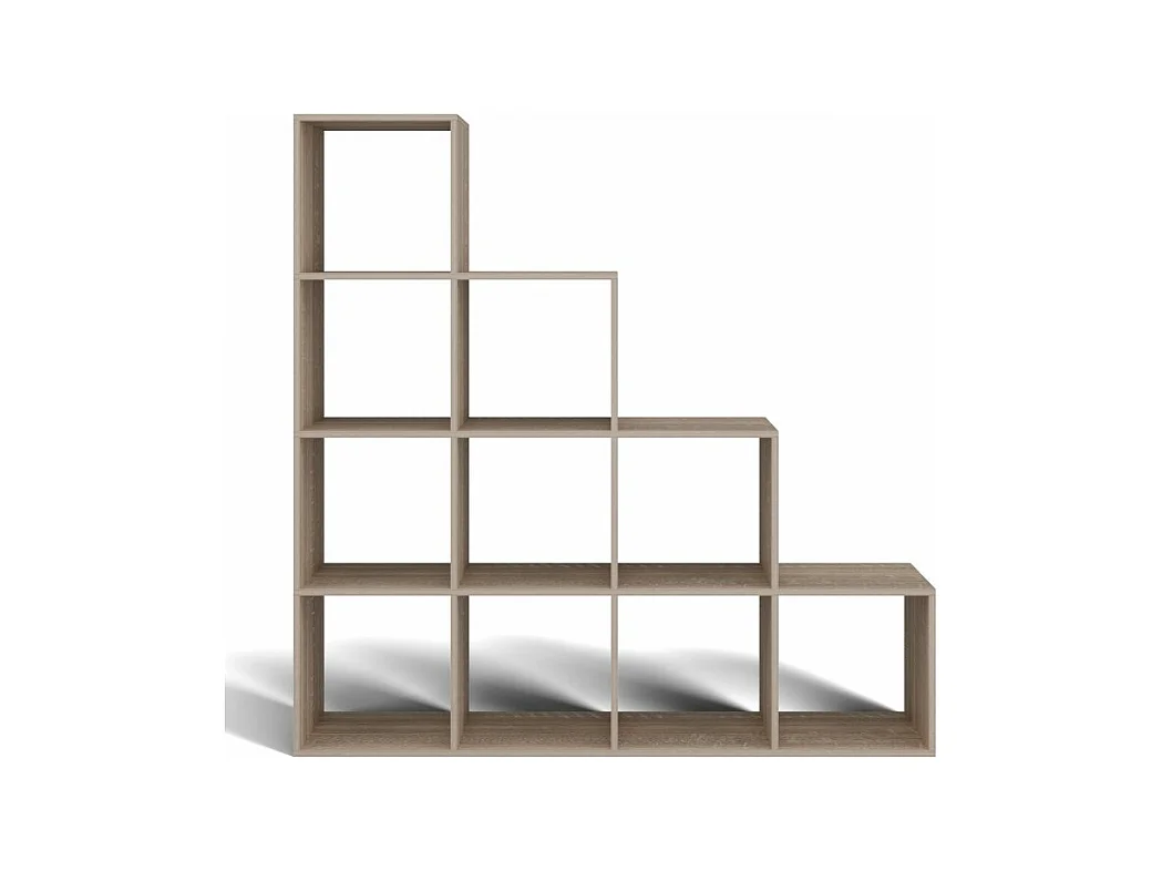 Regał Step 4X4 RS-40 | Dąb Sonoma | 153x30x153 cm | Regal Komorowy