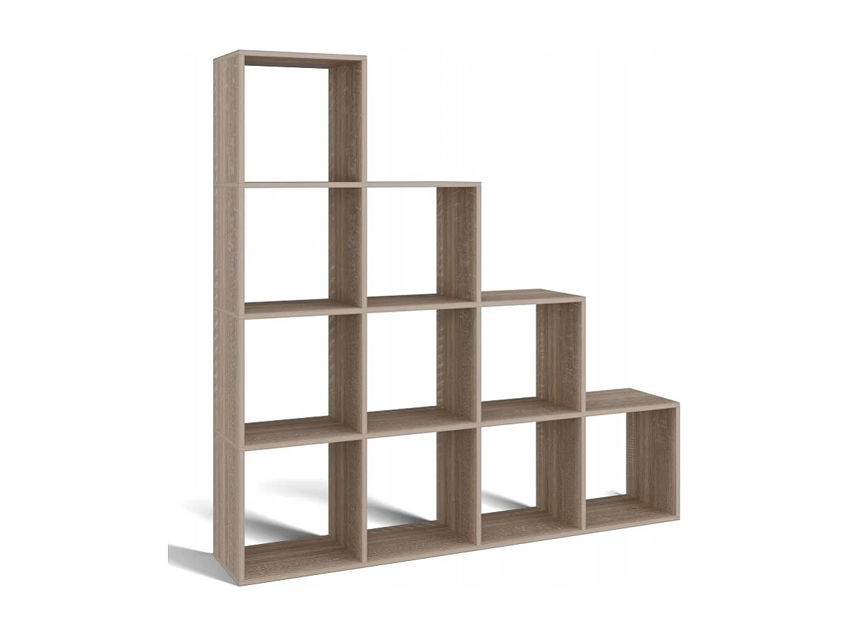 Regał Step 4X4 RS-40 | Dąb Sonoma | 153x30x153 cm | Regal Komorowy