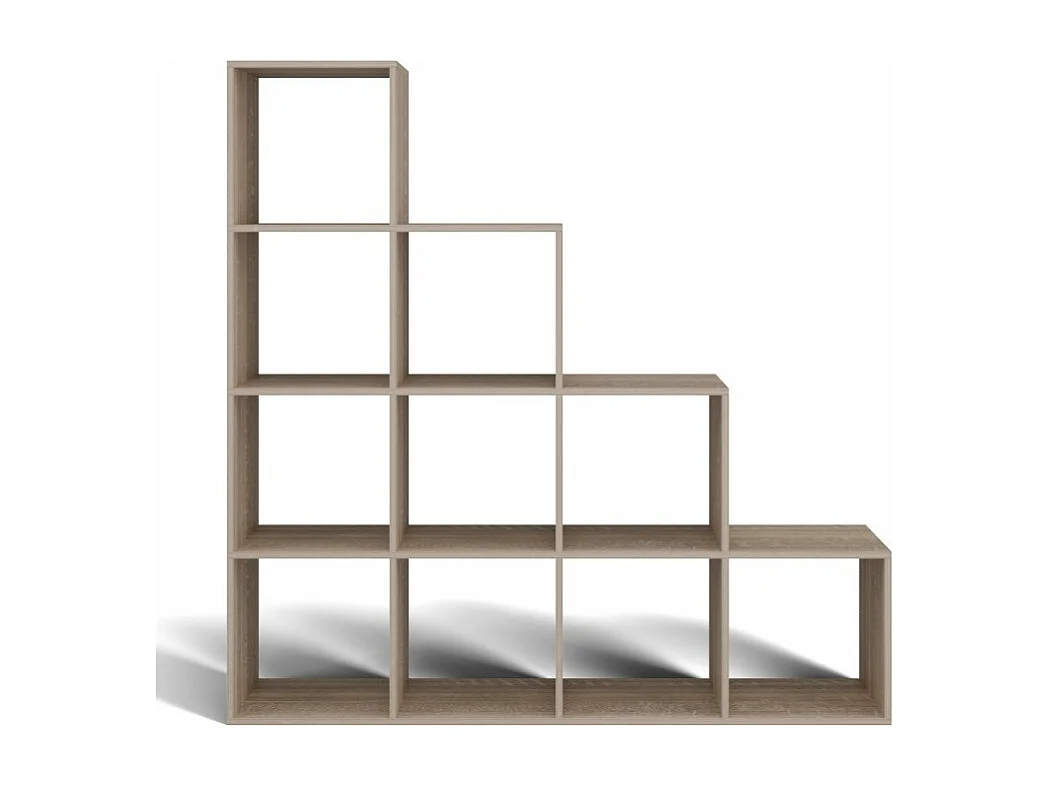 Regał Step 4X4 RS-40 | Dąb Sonoma | 153x30x153 cm | Regal Komorowy