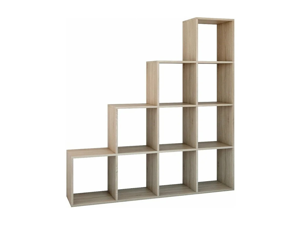 Regał Step 4X4 RS-40 | Dąb Sonoma | 153x30x153 cm | Regal Komorowy