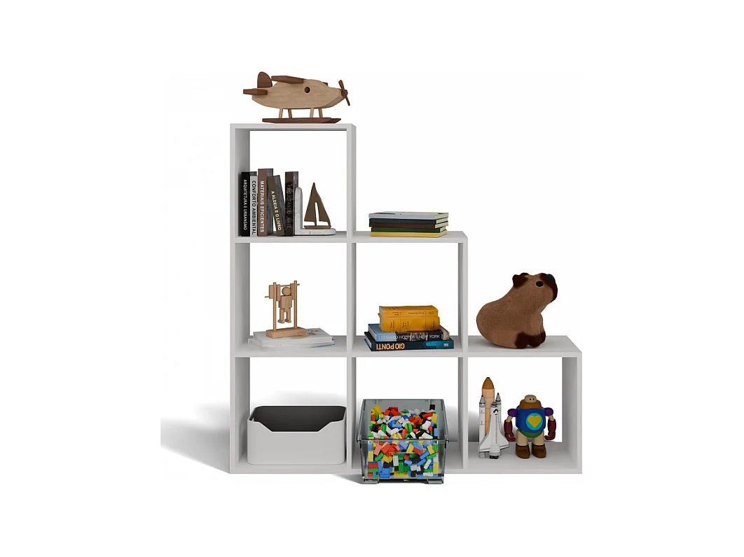 Regał STEP 3X3 RS-30 | Biały | 115x30x115 cm | Regał Komorowy