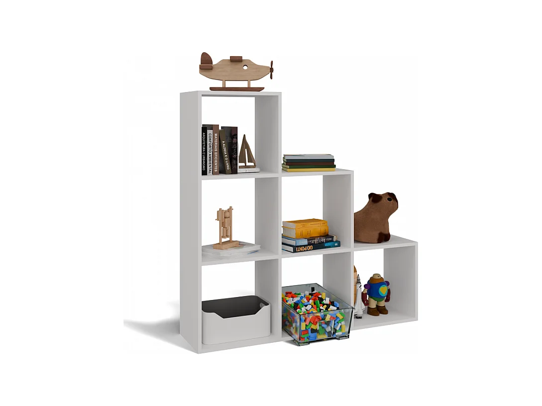 Regał STEP 3X3 RS-30 | Biały | 115x30x115 cm | Regał Komorowy