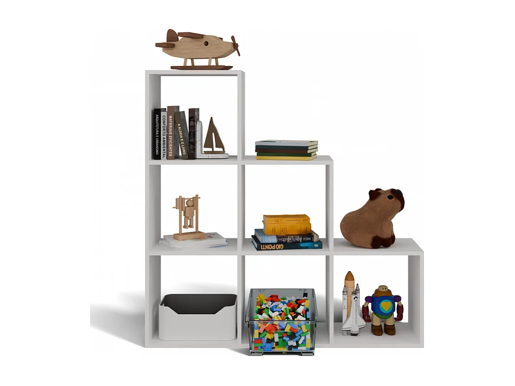 Regał STEP 3X3 RS-30 | Biały | 115x30x115 cm | Regał Komorowy