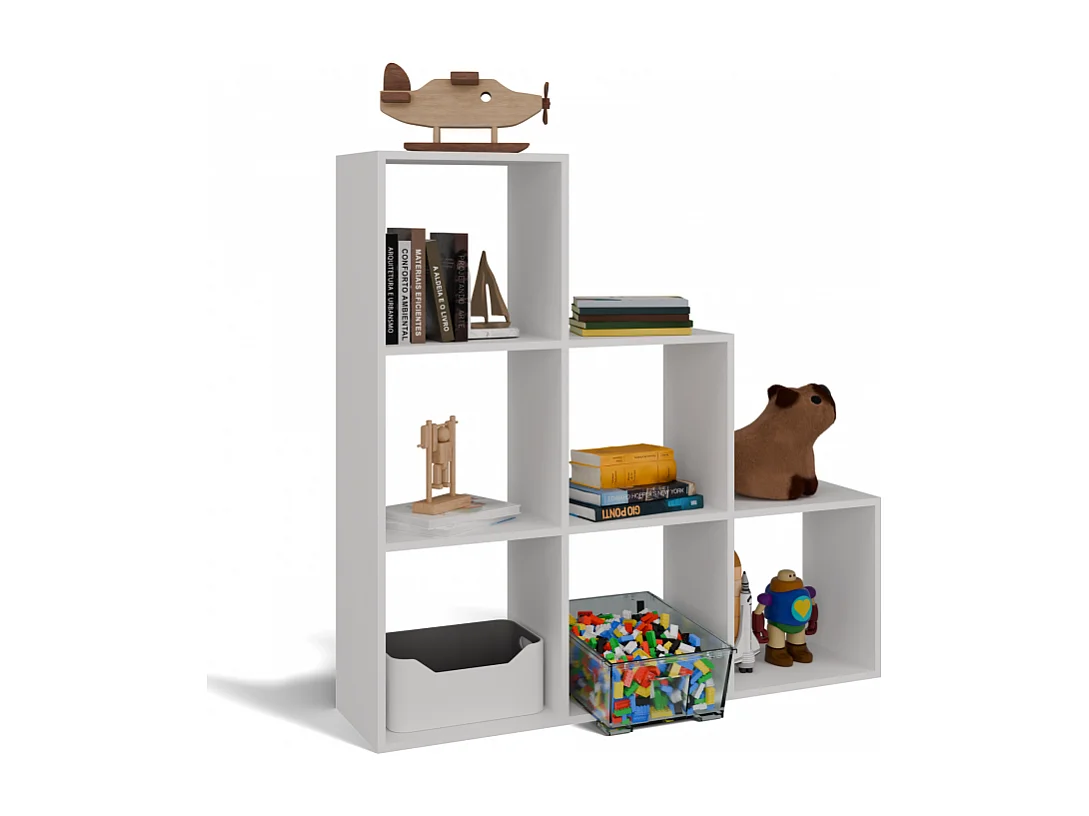 Regał STEP 3X3 RS-30 | Biały | 115x30x115 cm | Regał Komorowy