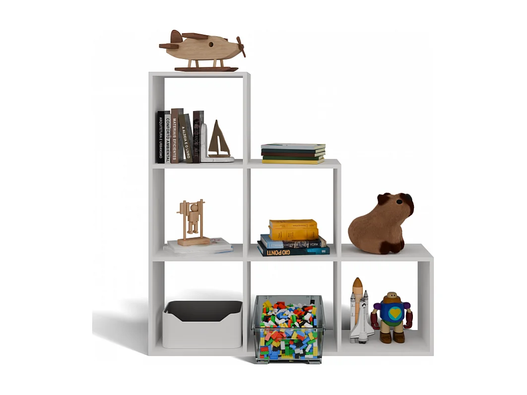 Regał STEP 3X3 RS-30 | Biały | 115x30x115 cm | Regał Komorowy