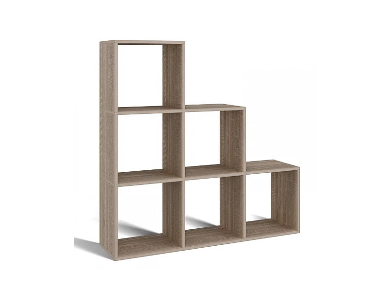 Regał STEP 3X3 RS-30 | Dąb Sonoma | 115x30x115 cm | Regał Komorowy