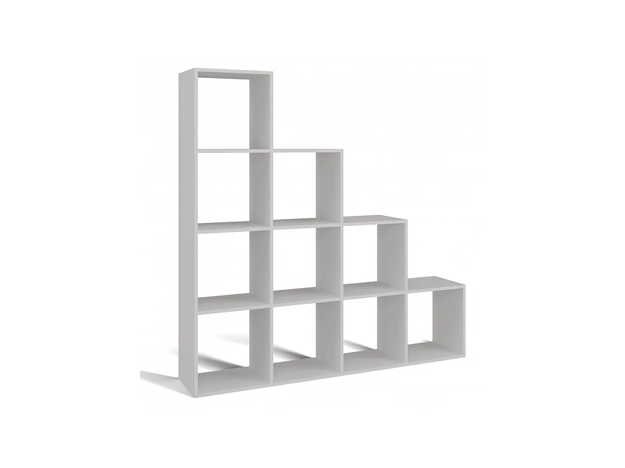 Regał Step 4X4 RS-40 | Biały | 153x30x153 cm | Regal Komorowy