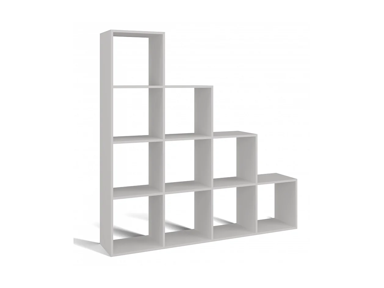 Regał Step 4X4 RS-40 | Biały | 153x30x153 cm | Regal Komorowy
