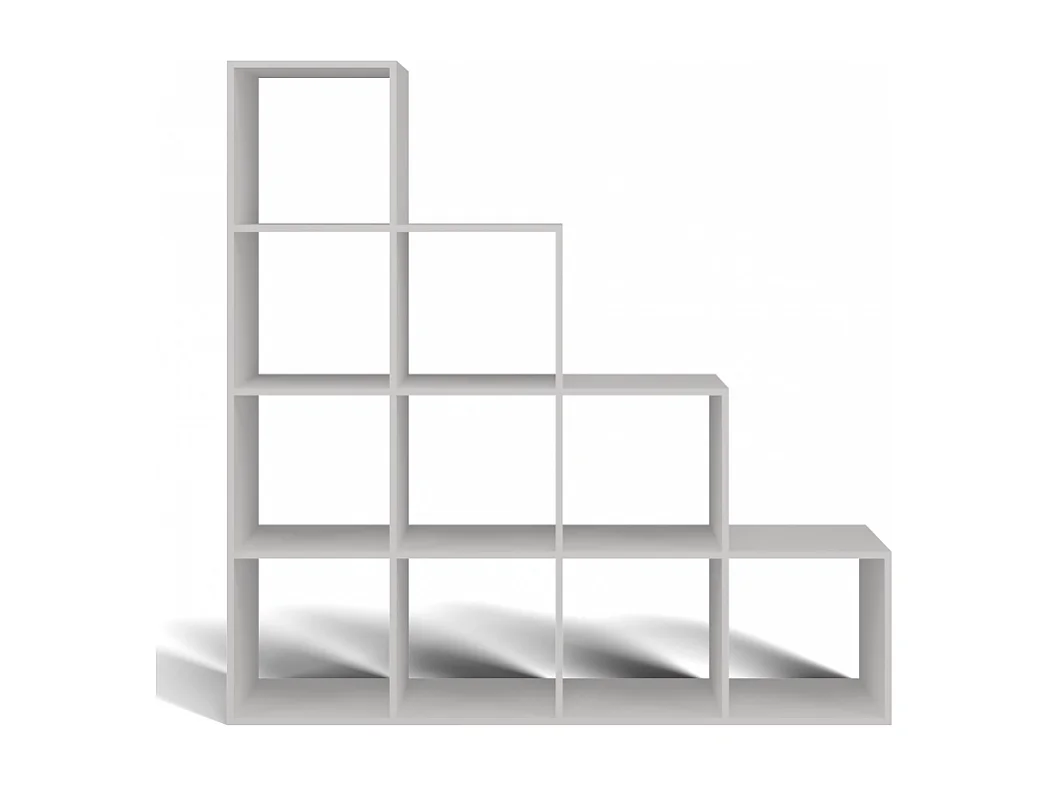 Regał Step 4X4 RS-40 | Biały | 153x30x153 cm | Regal Komorowy