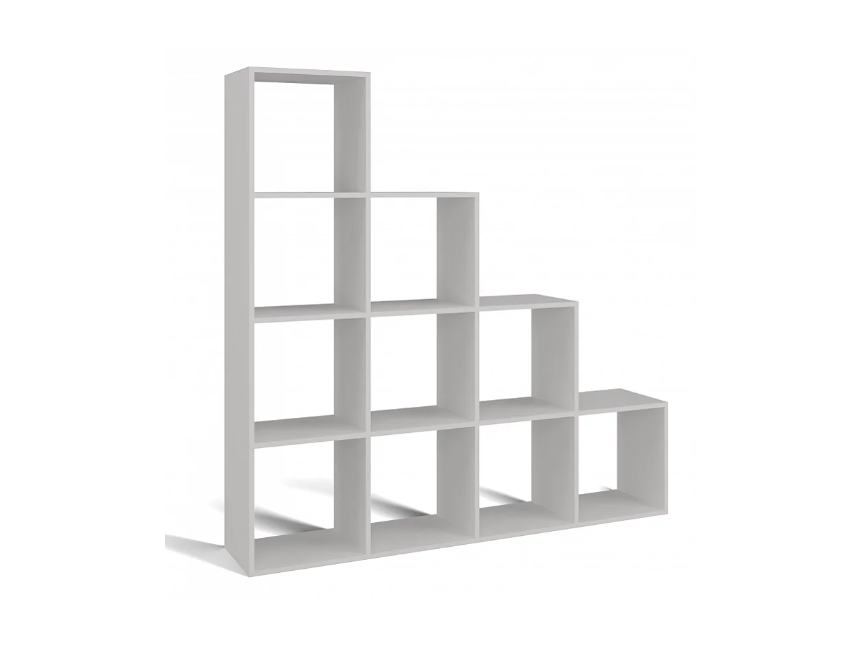 Regał Step 4X4 RS-40 | Biały | 153x30x153 cm | Regal Komorowy