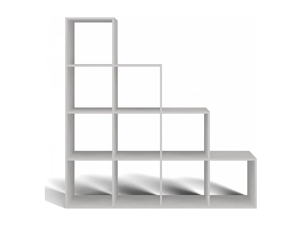 Regał Step 4X4 RS-40 | Biały | 153x30x153 cm | Regal Komorowy