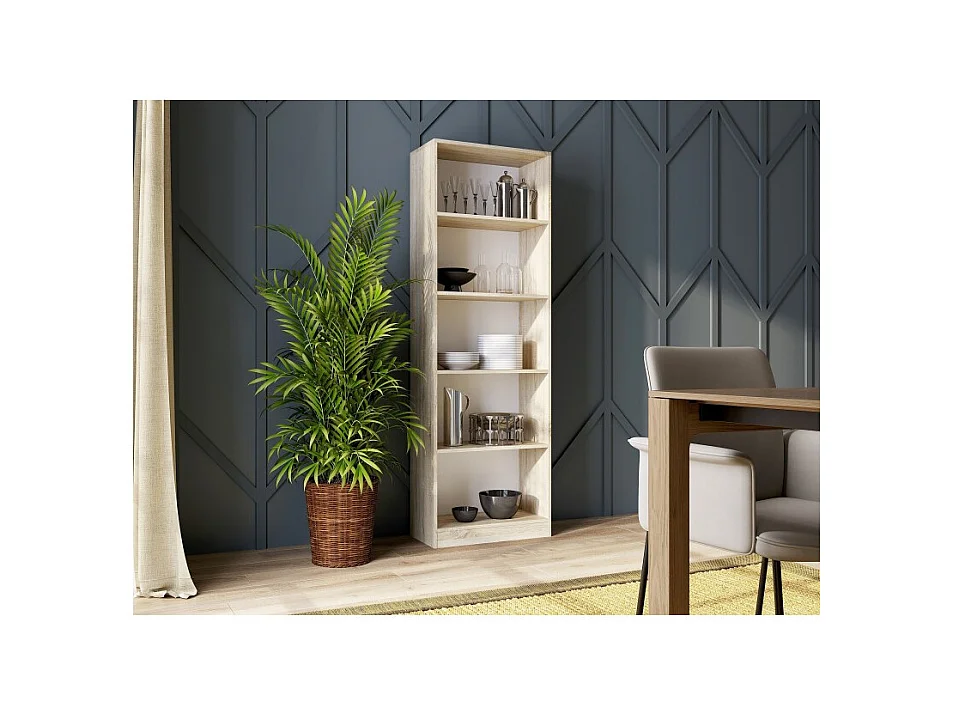 Regał Onyx R60 | Dąb Sonoma  | 60x30x182 cm | Książki Zabawki Segregatory