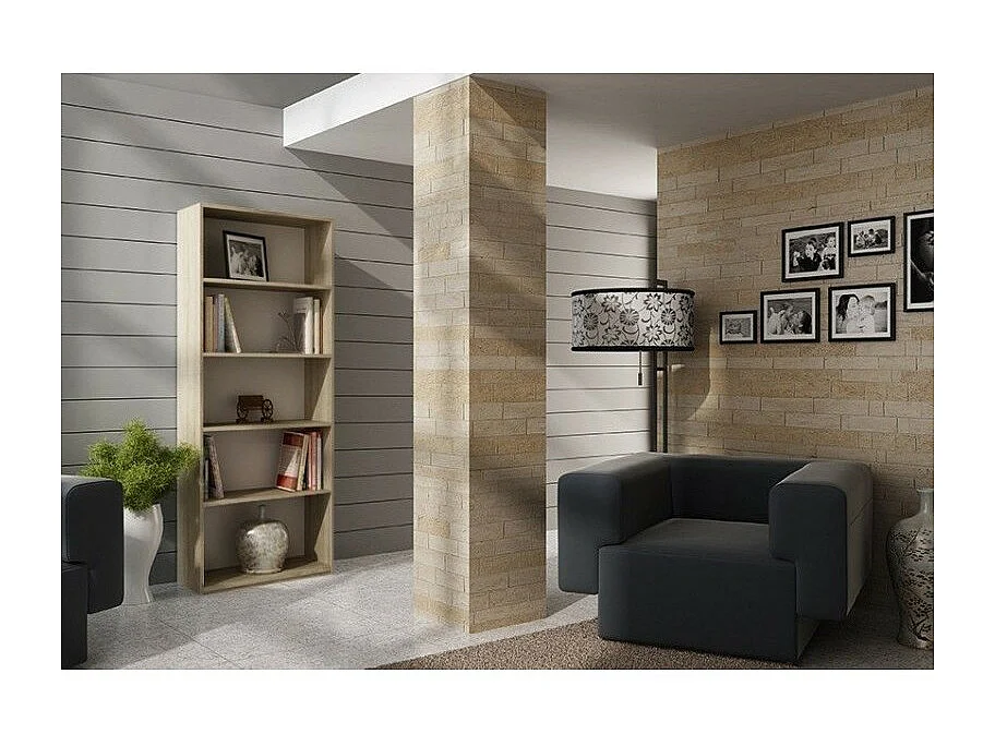 Regał Onyx R60 | Dąb Sonoma  | 60x30x182 cm | Książki Zabawki Segregatory