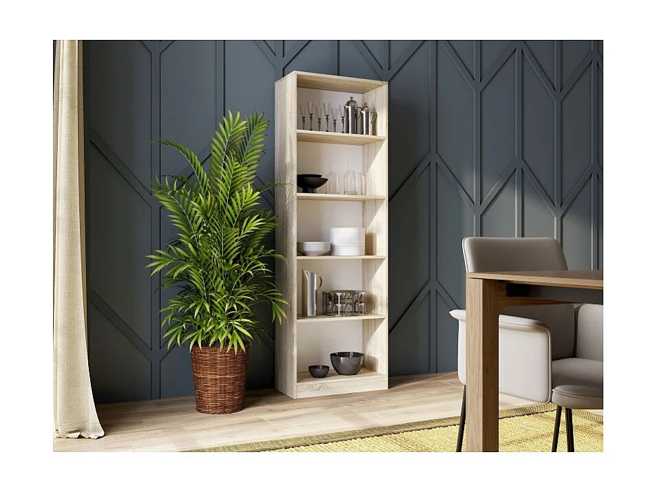 Regał Onyx R60 | Dąb Sonoma  | 60x30x182 cm | Książki Zabawki Segregatory