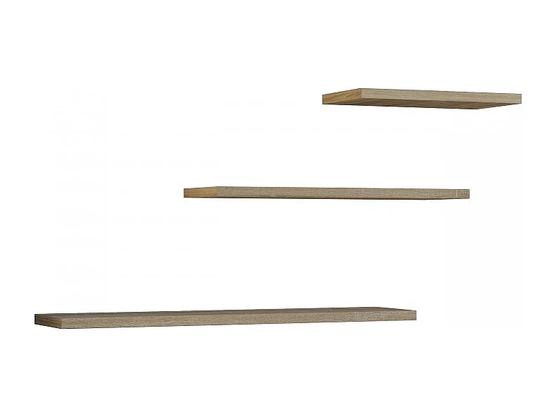 Półki wiszące Tobi 3P |  Dąb Sonoma |60x15x1.8 | Komplet 3 Półek