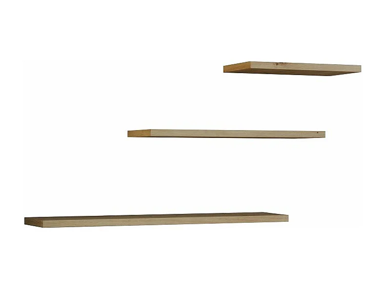 Półki wiszące Tobi 3P | Dąb Artisan | 60x15x1.8 | Komplet 3 Półek