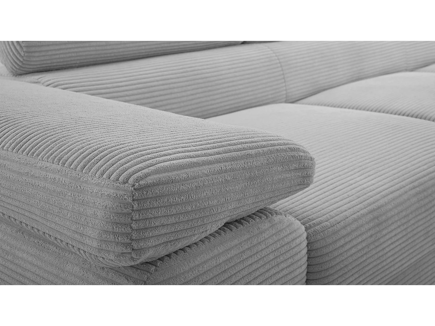 AX LIVING Hellgrau Sofa U Form mit Schlaffunktion – Arborio U 352 cm