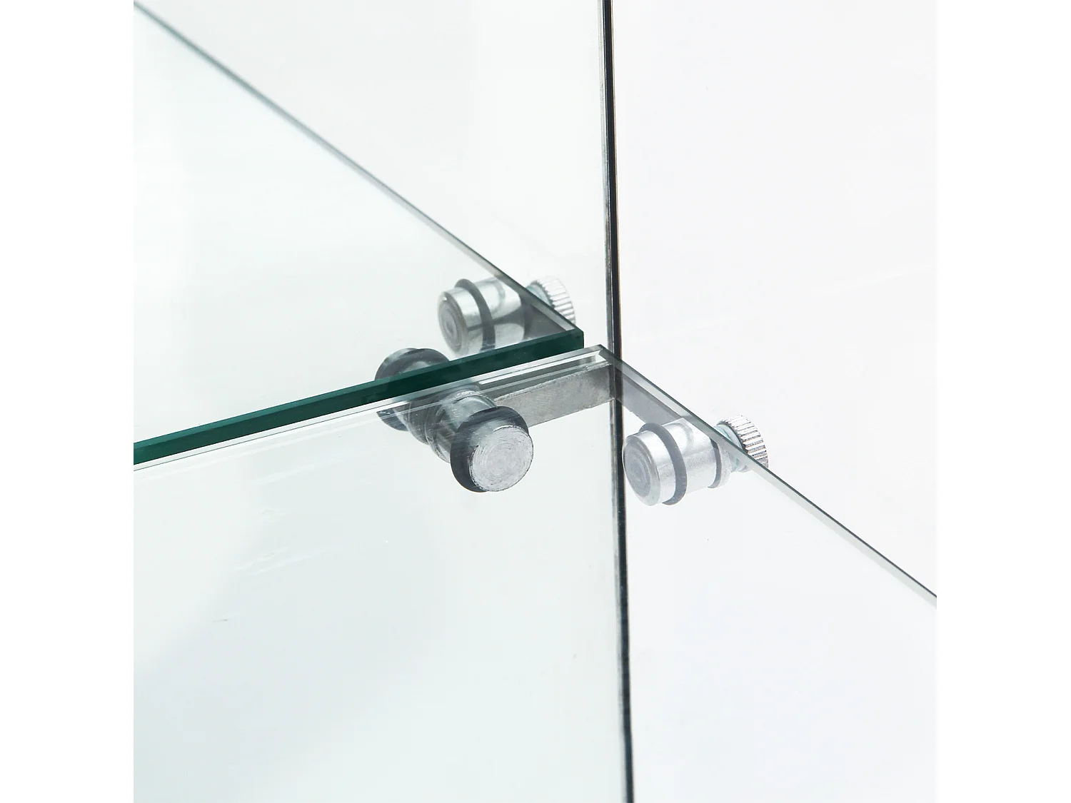 Vitrine en verre 163.9 x 36.49 x 80.49 cm,avec étagères et éclairage LED, armoire de curiosités à double porte