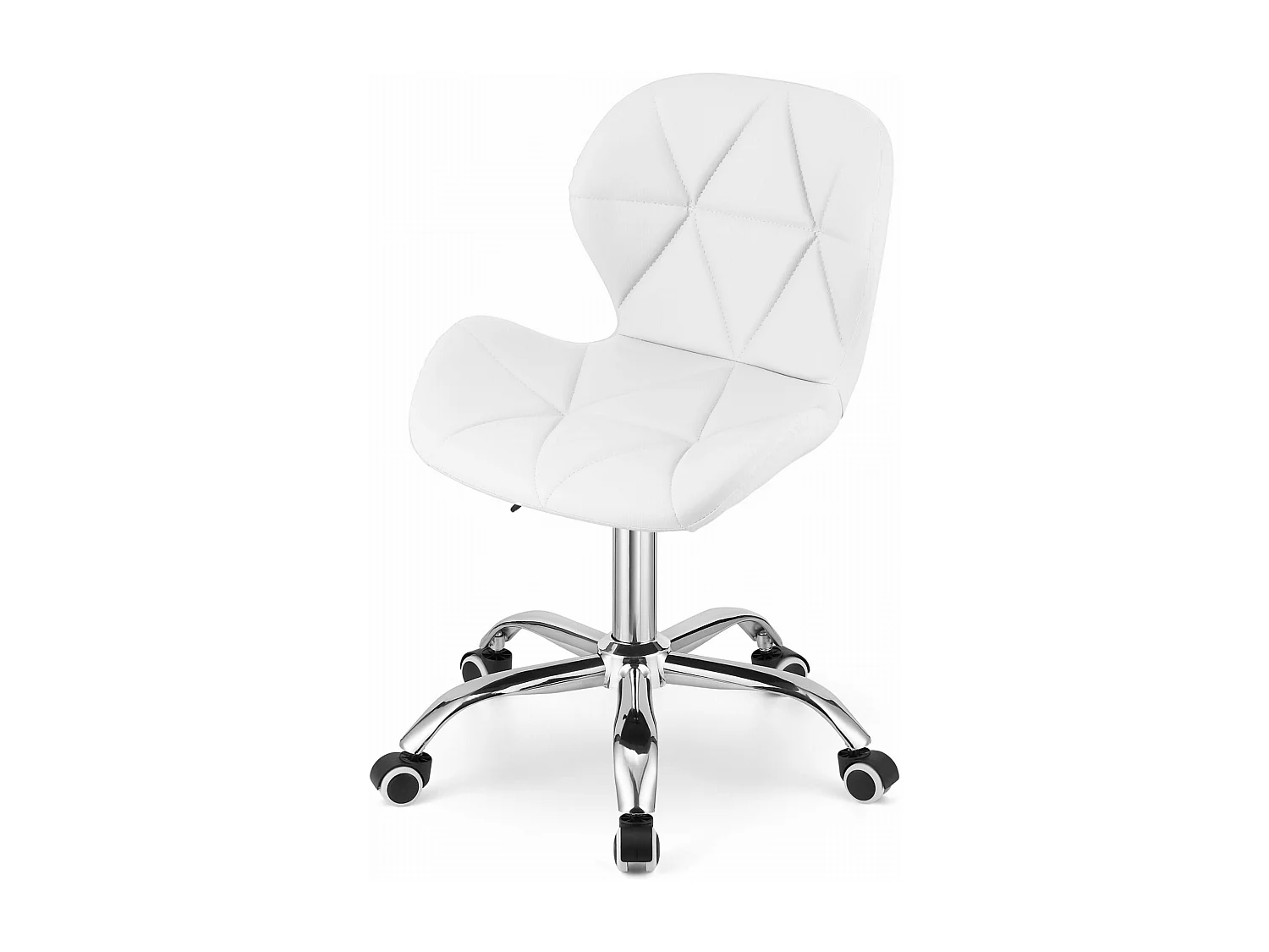 Chaise pivotante en éco-cuir AVOLA - blanc