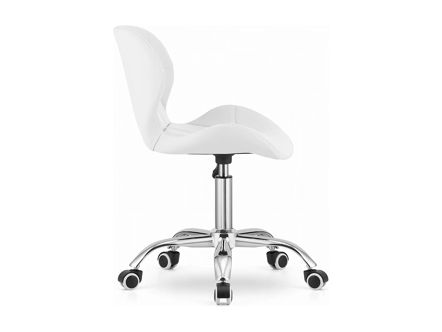 Chaise pivotante en éco-cuir AVOLA - blanc