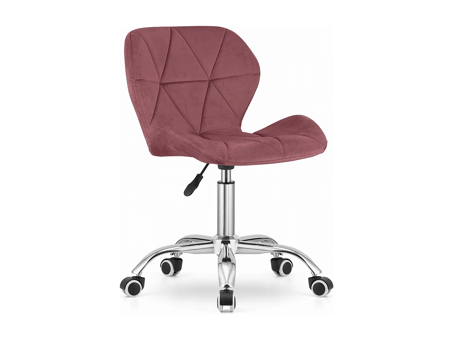 Fauteuil pivotant en velours AVOLA - rose foncé