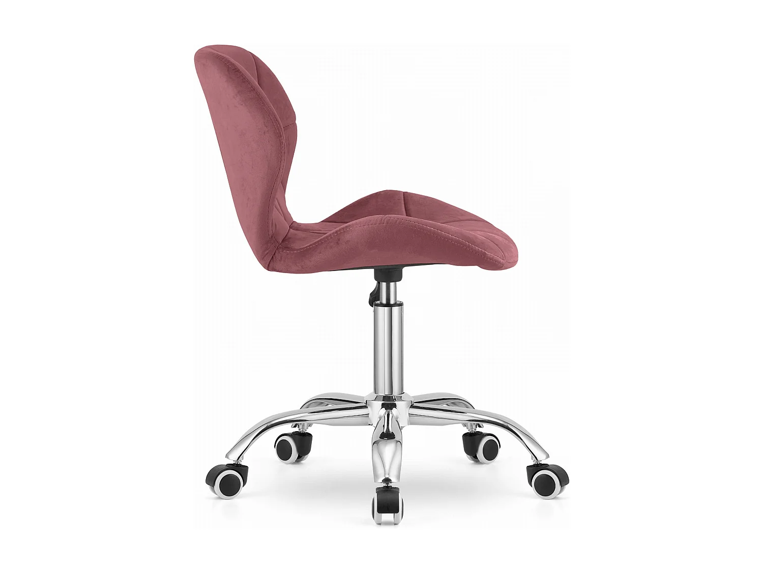 Fauteuil pivotant en velours AVOLA - rose foncé